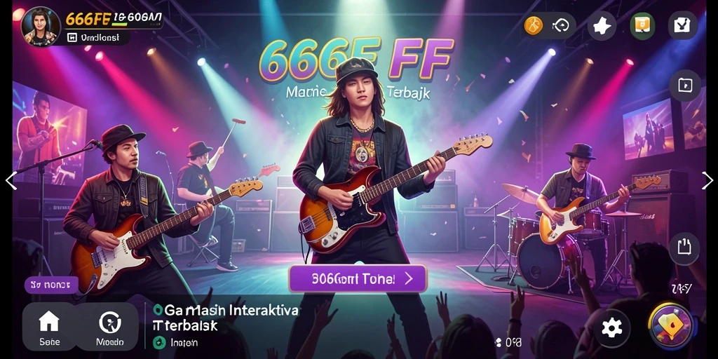 Screenshot menampilkan gameplay menarik dari game musik 666FF.