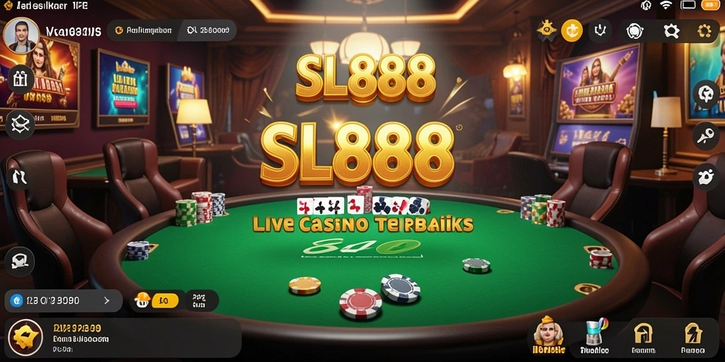 Tampilan menarik dari gameplay SL888 yang menyajikan Live Casino secara langsung.
